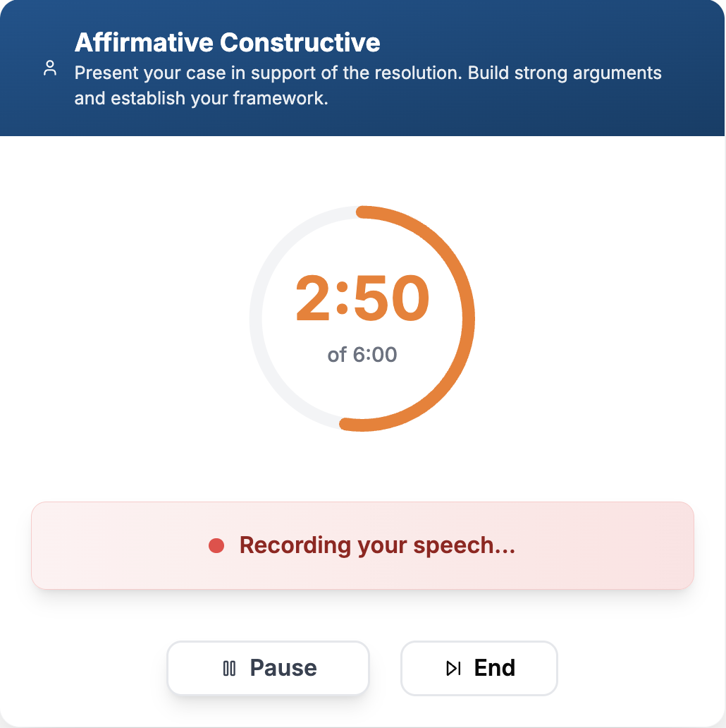 Debate AI opponent
